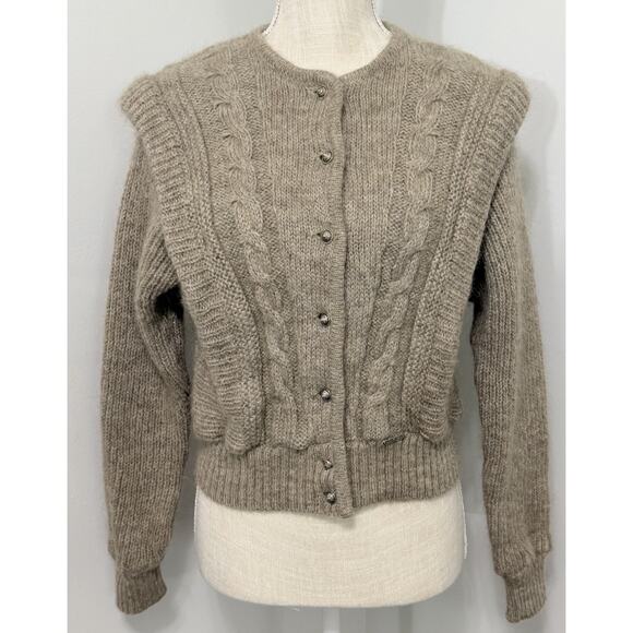 Geiger Tirol Austrian folk Dirndl Wool-Mohair Blend Cardigan Sweater Jacket 40 - Picture 1 of 4
